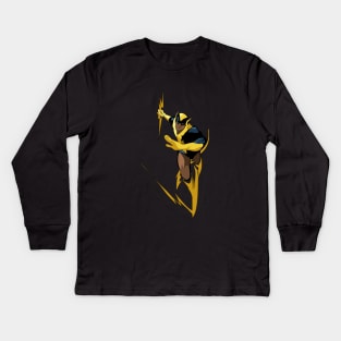 Black Vulcan Kids Long Sleeve T-Shirt